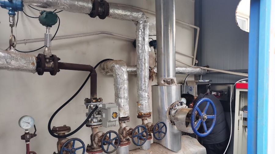 渦街香蕉视频黄下载測蒸汽，現場安裝調試